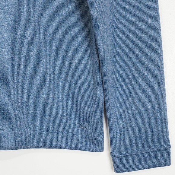 NWT Rhone commuter 1/4 zip long sleeve knit pullover sweater stellar blue marle - Picture 3 of 11